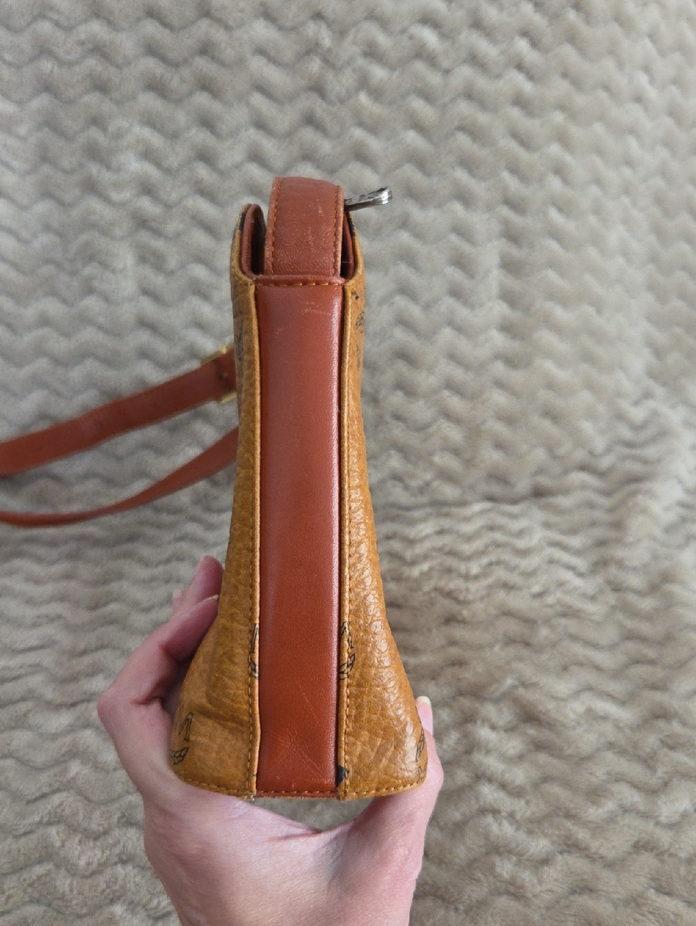 MCM Brown Visetos Monogram Crossbody Bag - Picture 7 of 11